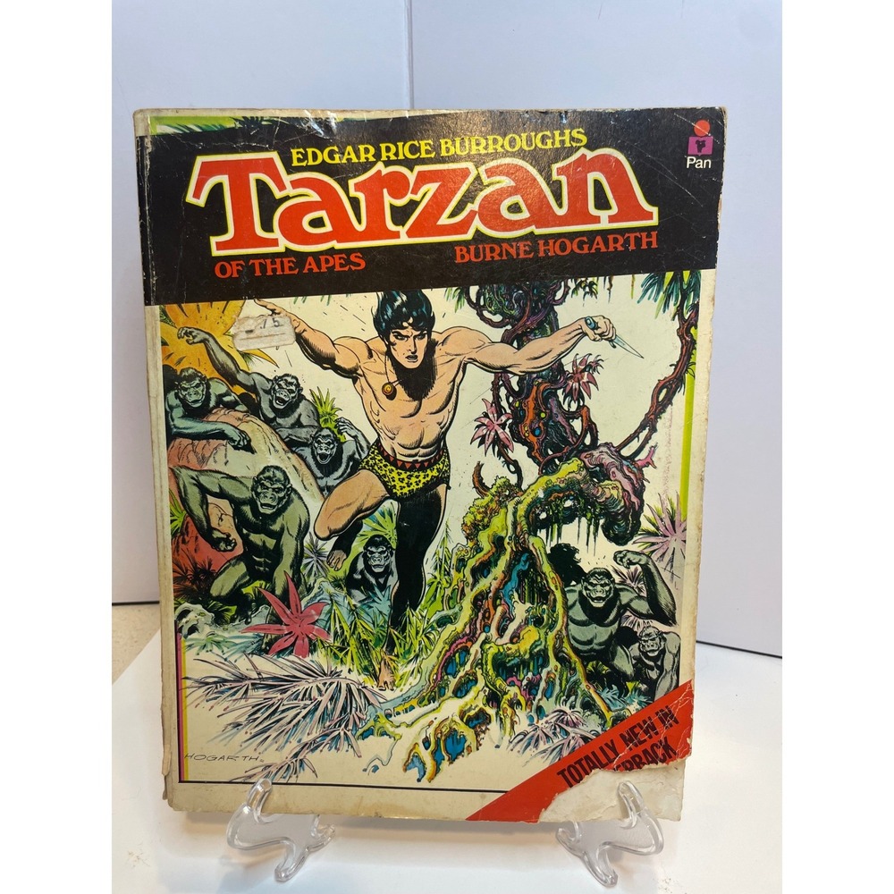 Vintage Tarzan of the Apes 1974 Paperback Pan Books Burne Hogarth Graphic Comic
